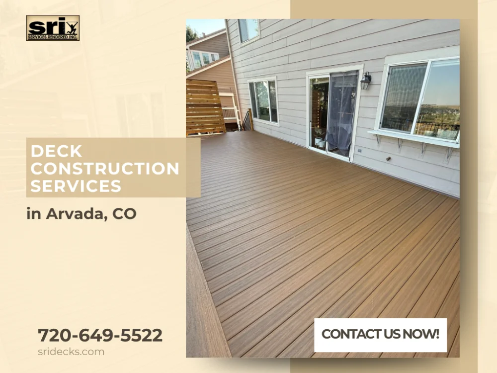 Professional backyard deck construction services in Arvada by SRI Decks