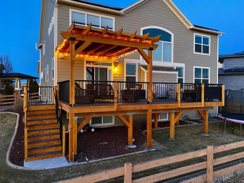 Wooden deck installation in Arvada
