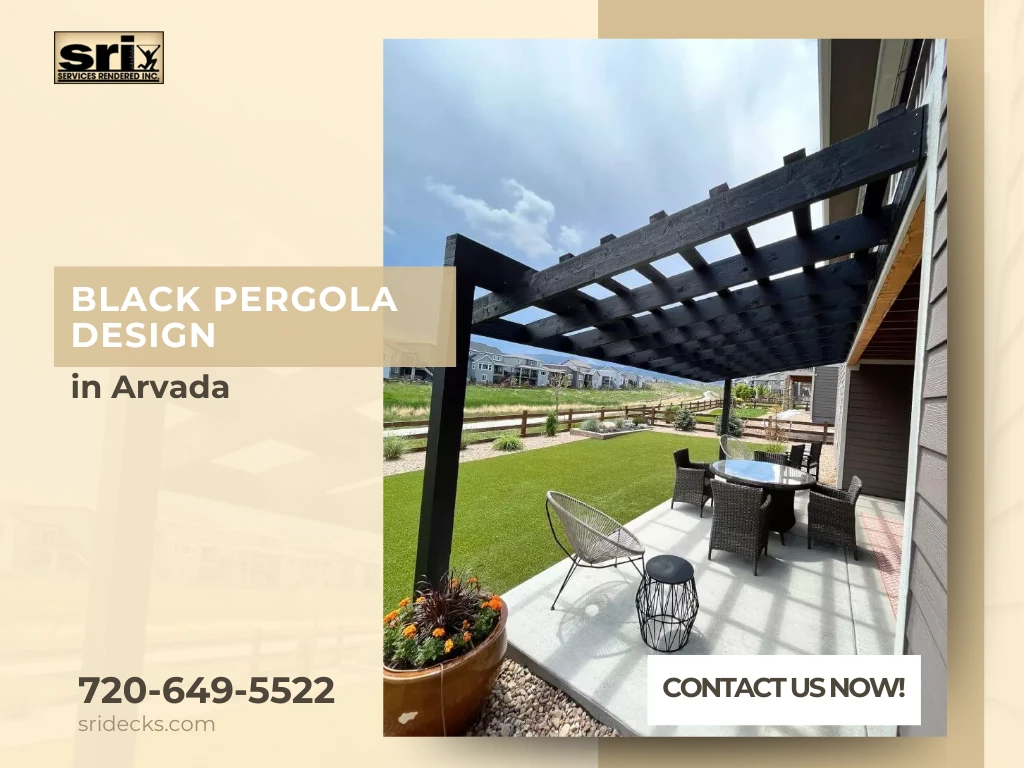 black pergolas design in Arvada